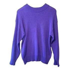 VINTAGE Shamy's SOFT purple angora rabbit hair wool long sleeve  sweater 80s
